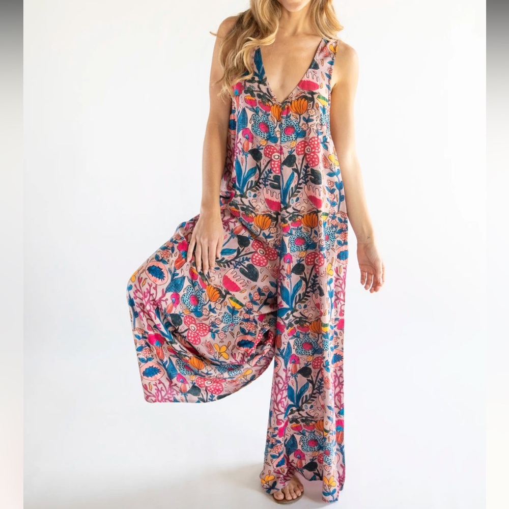 Natural Life Let's Just Go Wide-Leg Jumpsuit